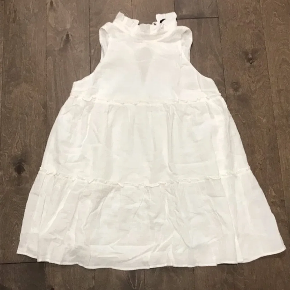 Tuckernuck Pomander Place Women's White Lightweight Gauze Morgan Dress, Size XL - Picture 3 of 9
